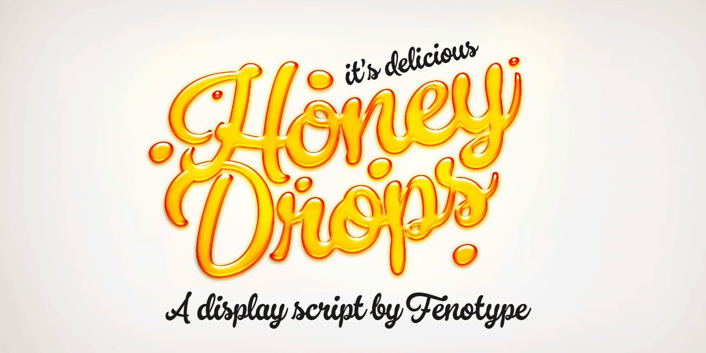 Beispiel einer Honey Drops Drops Caps 3-Schriftart